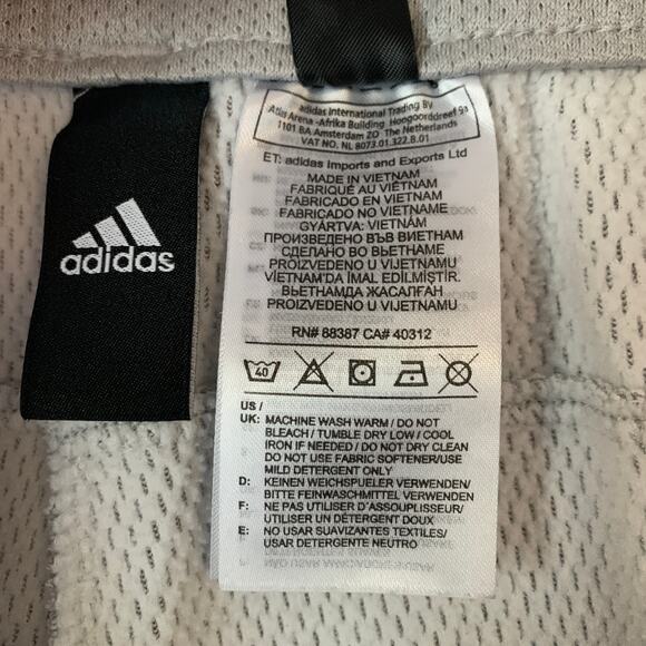 Adidas Light Gray Athletic Climawarm Pants Wide Leg Mesh Lined Drawstring Size L - Picture 16 of 16